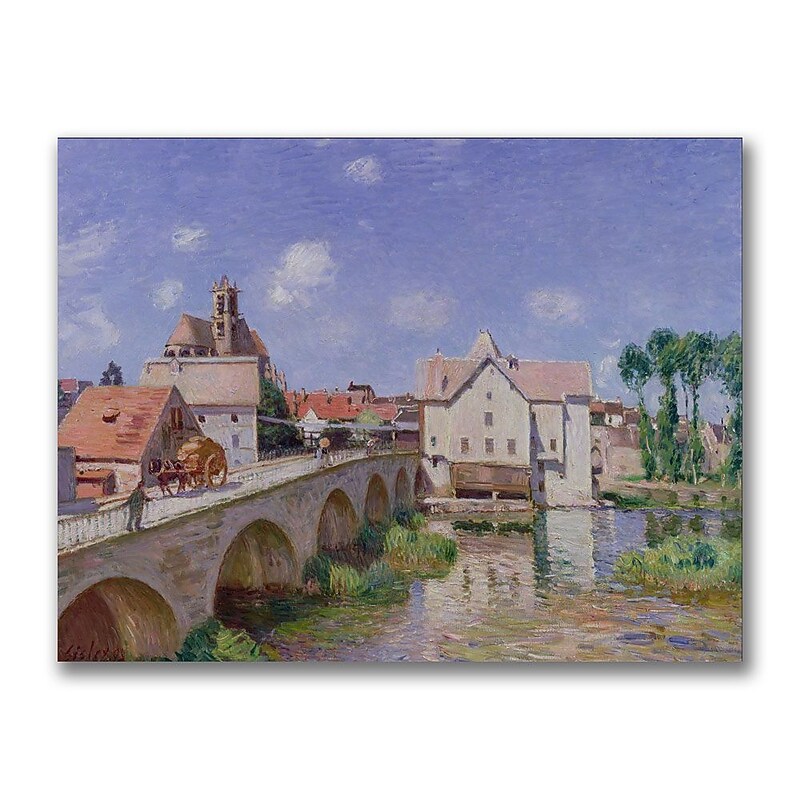 Trademark Fine Art Alfred Sisley 'The Bridge at Moret 1893' Canvas Art image 1