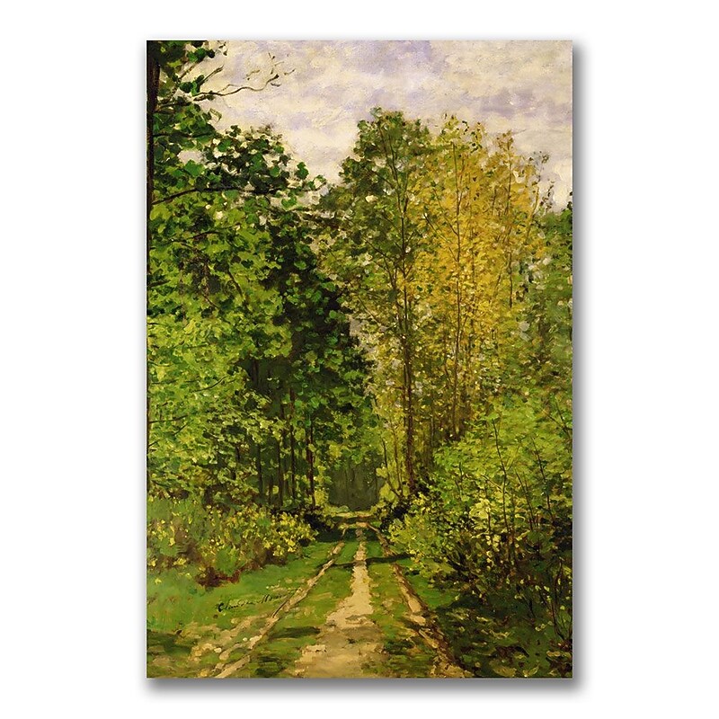 Trademark Fine Art Claude Monet 'Wooded Path 1865' Canvas Art image 1