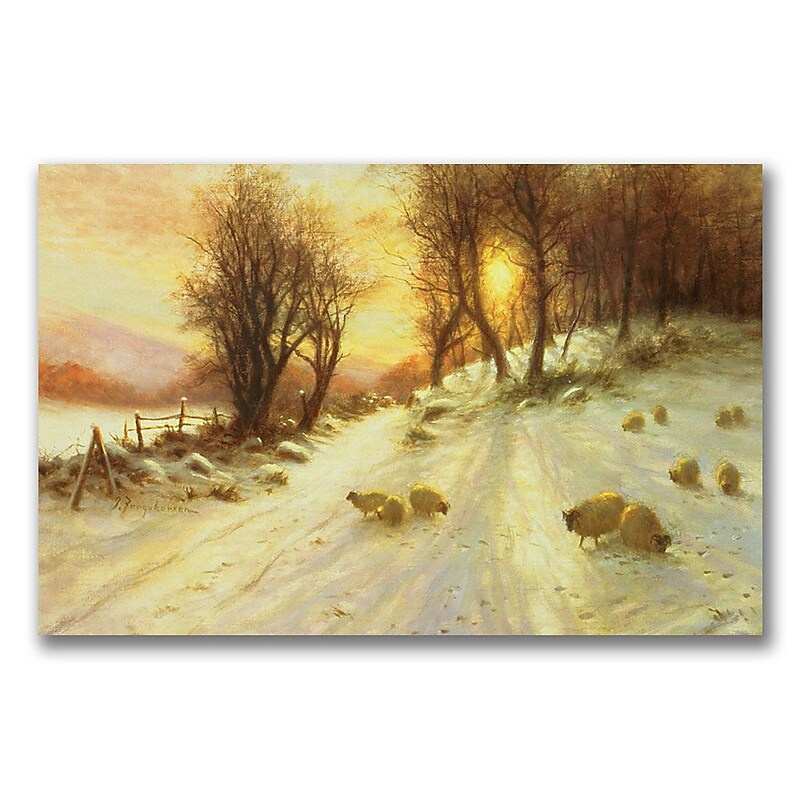 Trademark Fine Art Joseph Farquharson 'Sheep in the Winter' Canvas Art image 1