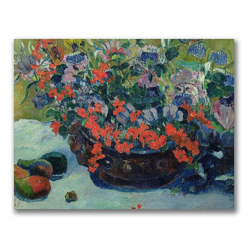 Trademark Fine Art Paul Gauguin 'Bouquet of Flowers 1897' Canvas Art 35x47 Inches image 1