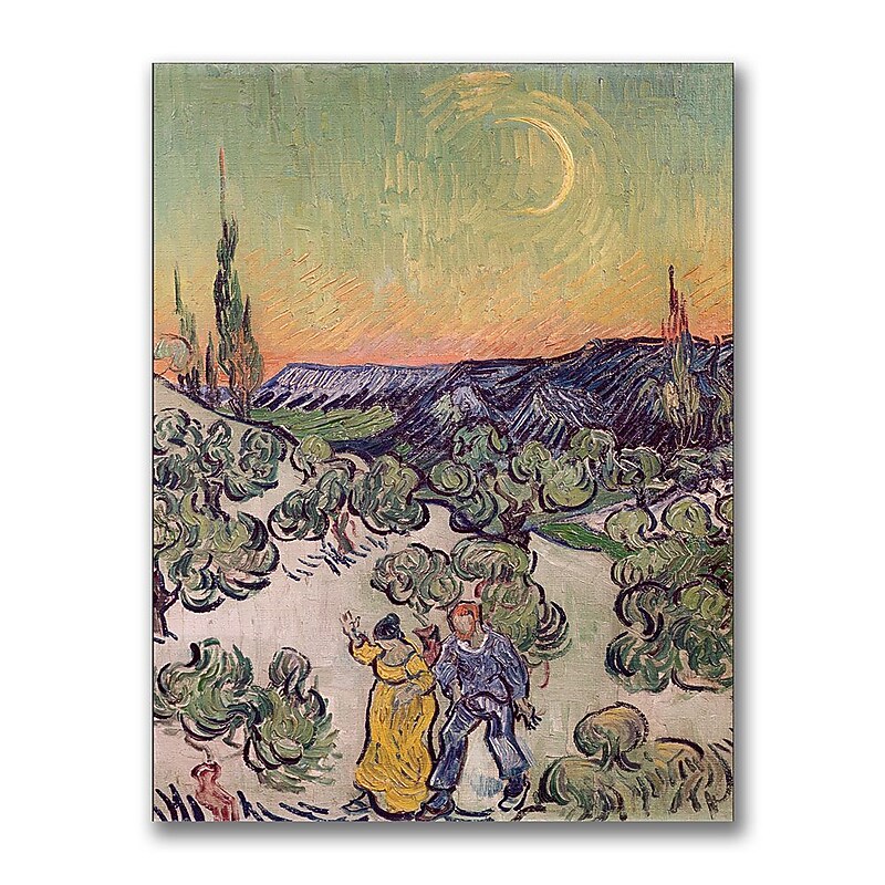 Trademark Fine Art Vincent Van Gogh 'Moonlit Landscape1889' Canvas Art image 1