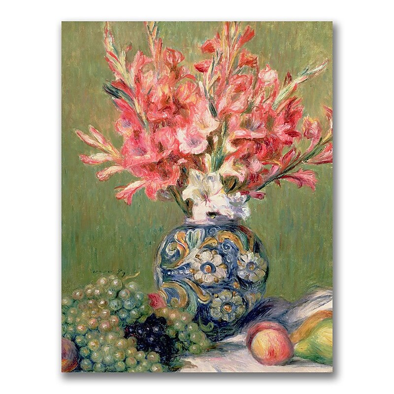 Trademark Fine Art Pierre Renoir 'Still life of Fruit and Flowers' Canvas Art 24x32 Inches image 1