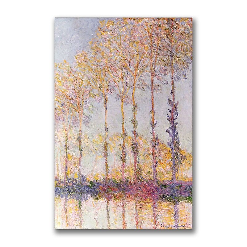 Trademark Fine Art Claude Monet 'Poplars on the Banks of the Epte' Canvas Art image 1