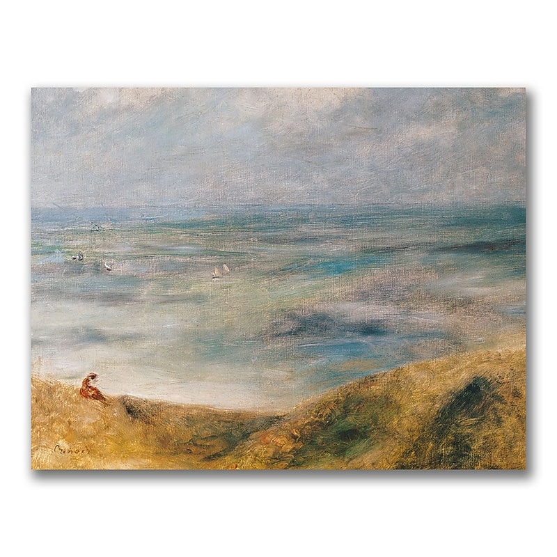 Trademark Fine Art Pierre Renoir 'View of the Sea Guernsey' Canvas Art 18x24 Inches image 1