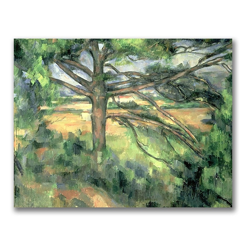 Trademark Fine Art Paul Cezanne 'The Large Pine' Canvas Art 24x32 Inches image 1
