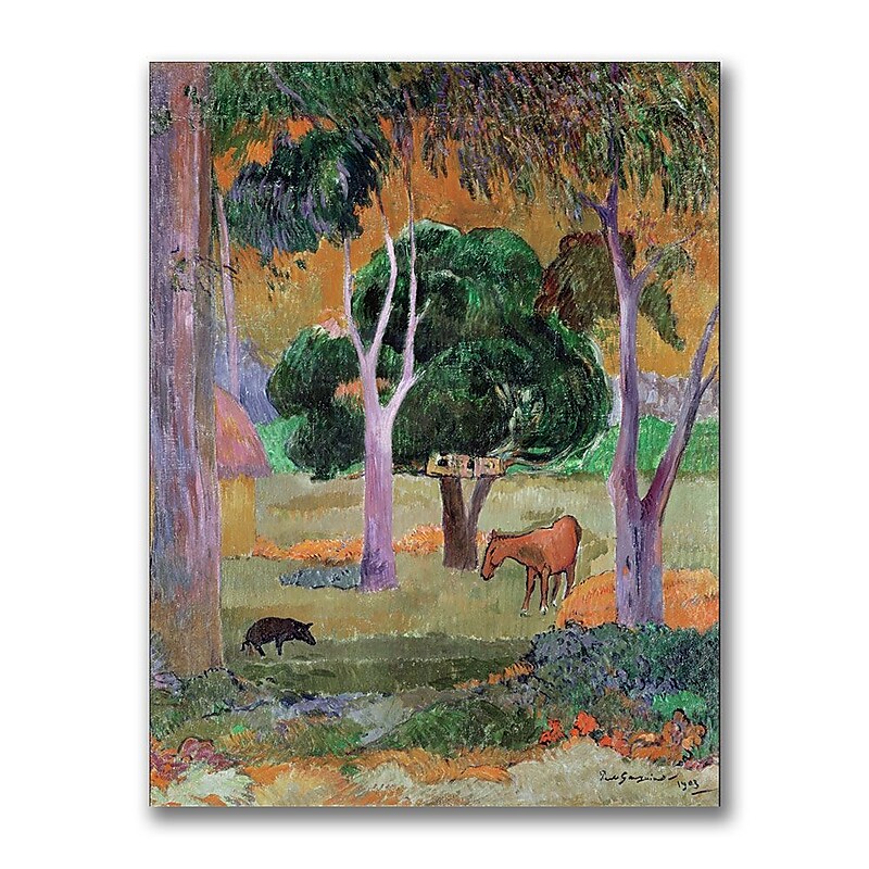 Trademark Fine Art Paul Gauguin 'Dominican Landscape' Canvas Art 24x32 Inches image 1