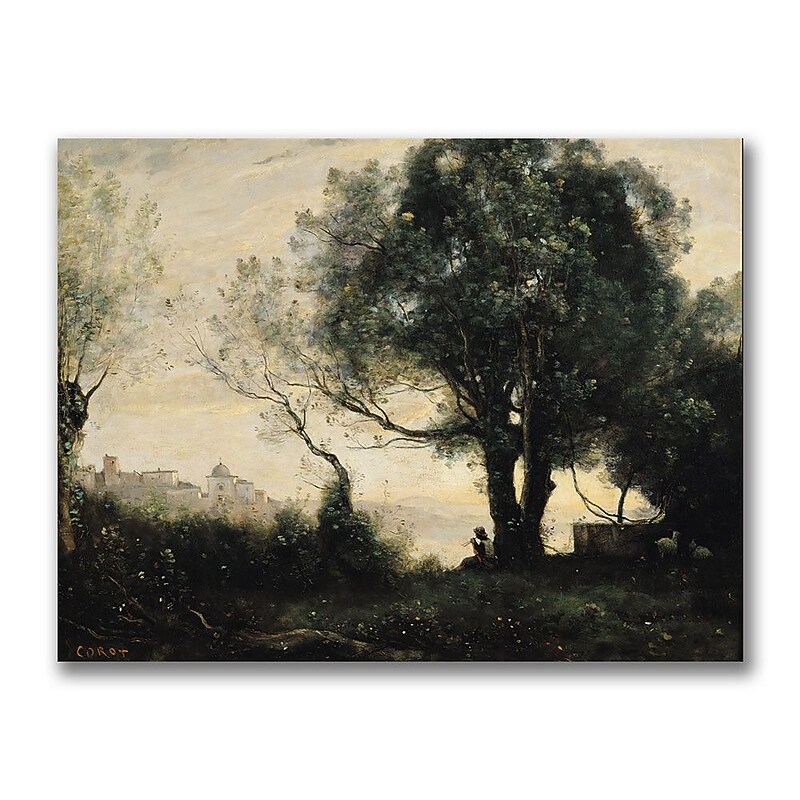 Trademark Fine Art Jean Baptiste Corot 'Souvenir of Castel Gandolfo' Canvas image 1