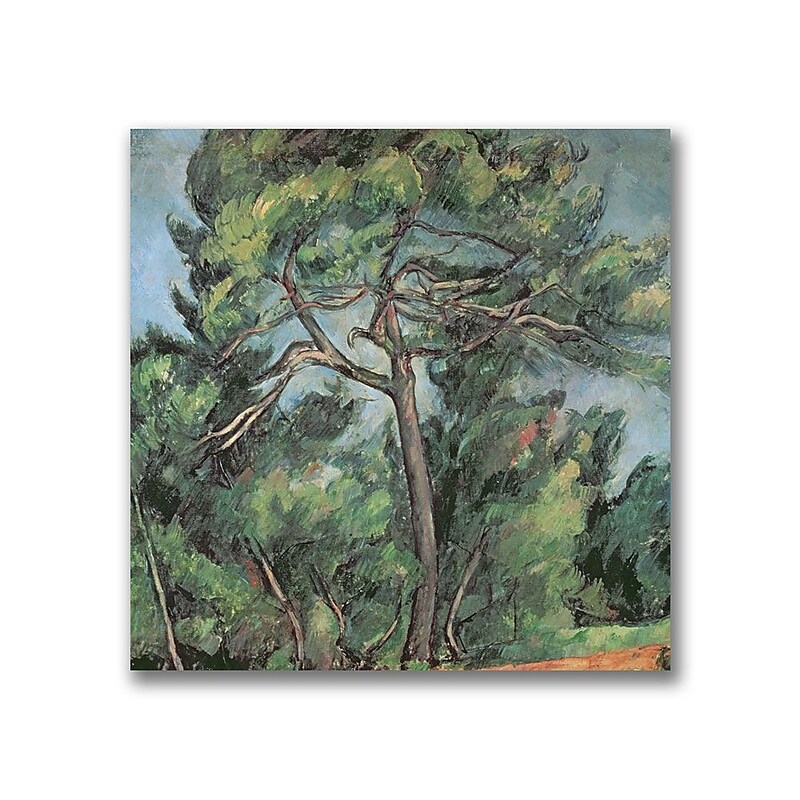 Trademark Fine Art Paul Cezanne 'The Large Pine' Canvas Art 14x14 Inches image 1