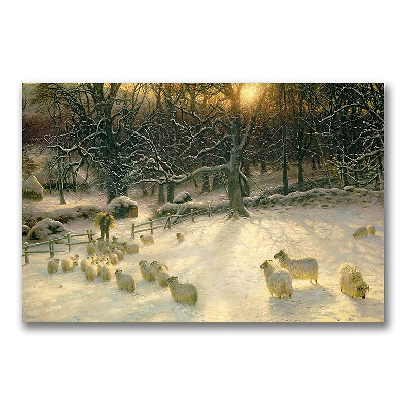 Trademark Fine Art Joseph Farquharson 'The Shortening Winter's Day' Canvas Art 22x32 Inches image 1