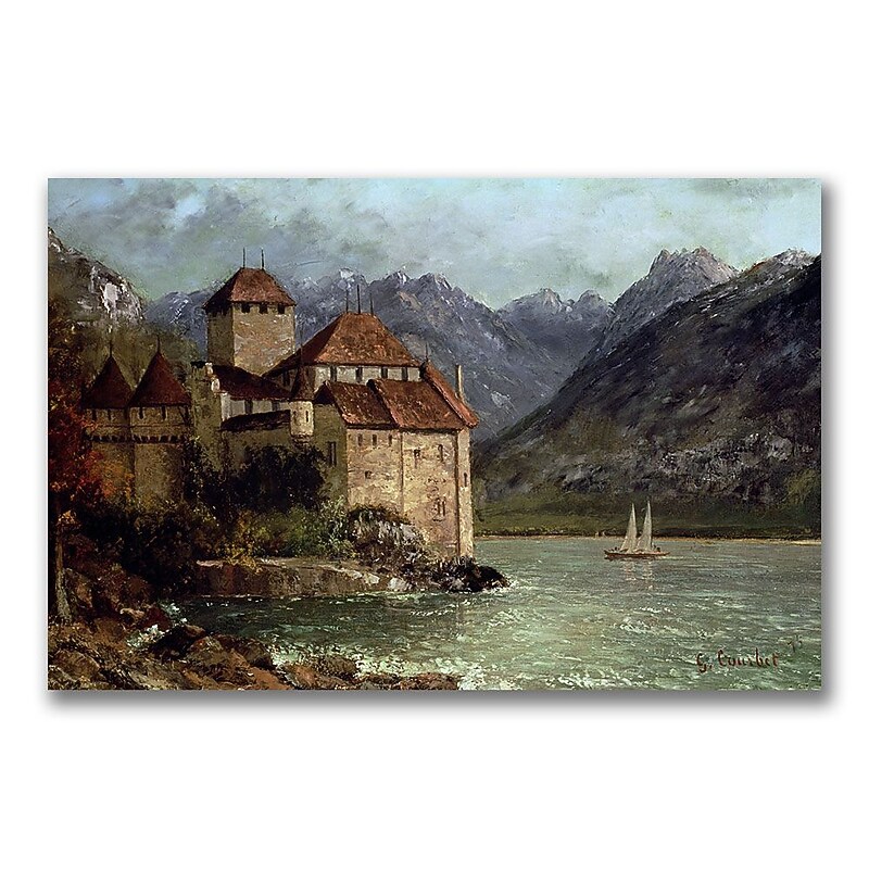 Trademark Fine Art Gustave Courbet 'The Chateau de Chillon' Canvas Art image 1