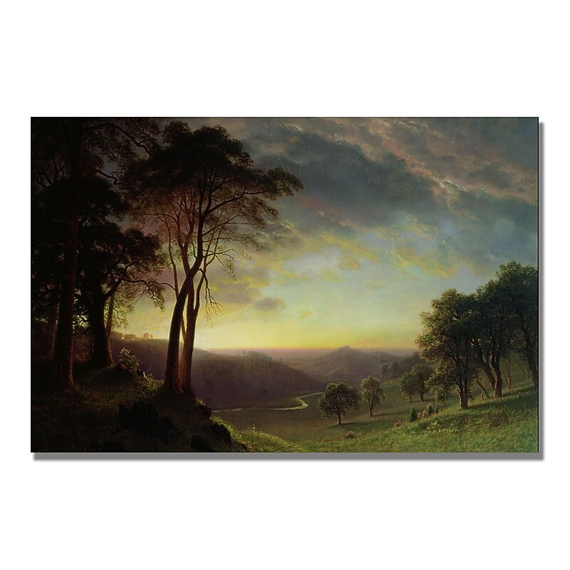 Trademark Fine Art Albert Biersdant 'The Sacramento River' Canvas Art 22x32 Inches image 1