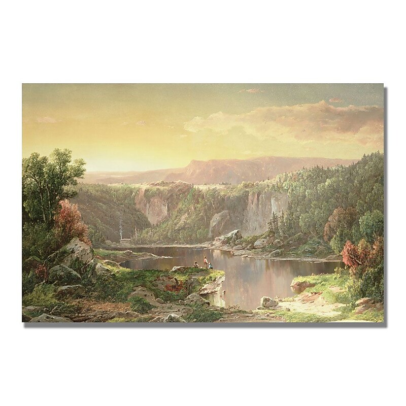 Trademark Fine Art William Sonntag 'Mountain Lake near Piedmont' Canvas Art 22x32 Inches image 1