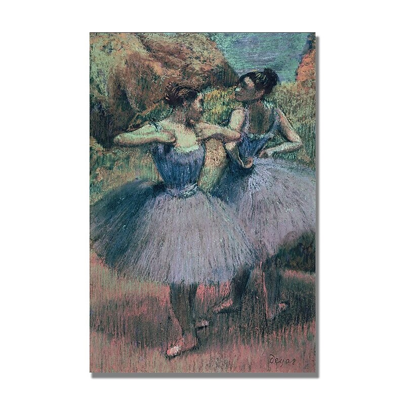 Trademark Fine Art Edgar Degas 'Dancers in Violet' Canvas Art image 1