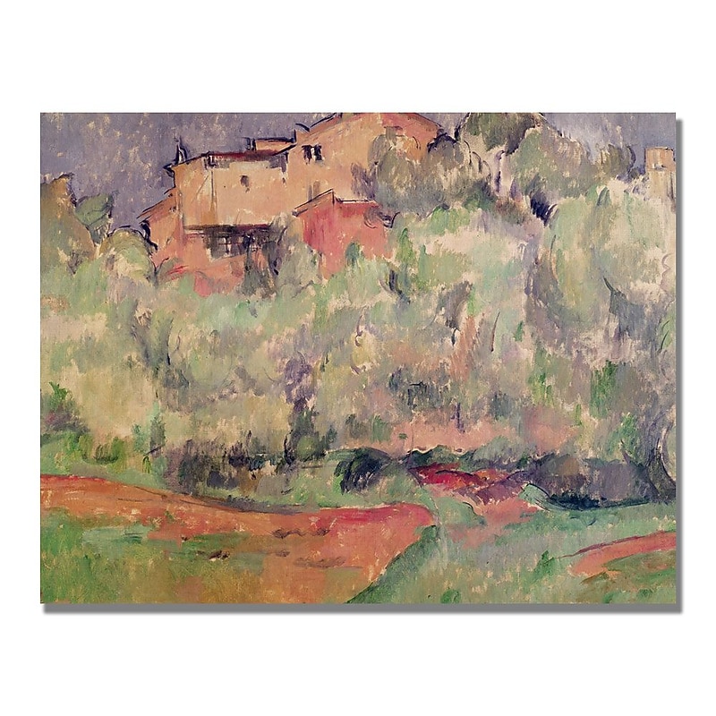 Trademark Fine Art Paul Cezanne 'The House at Bellevue' Canvas Art 18x24 Inches image 1