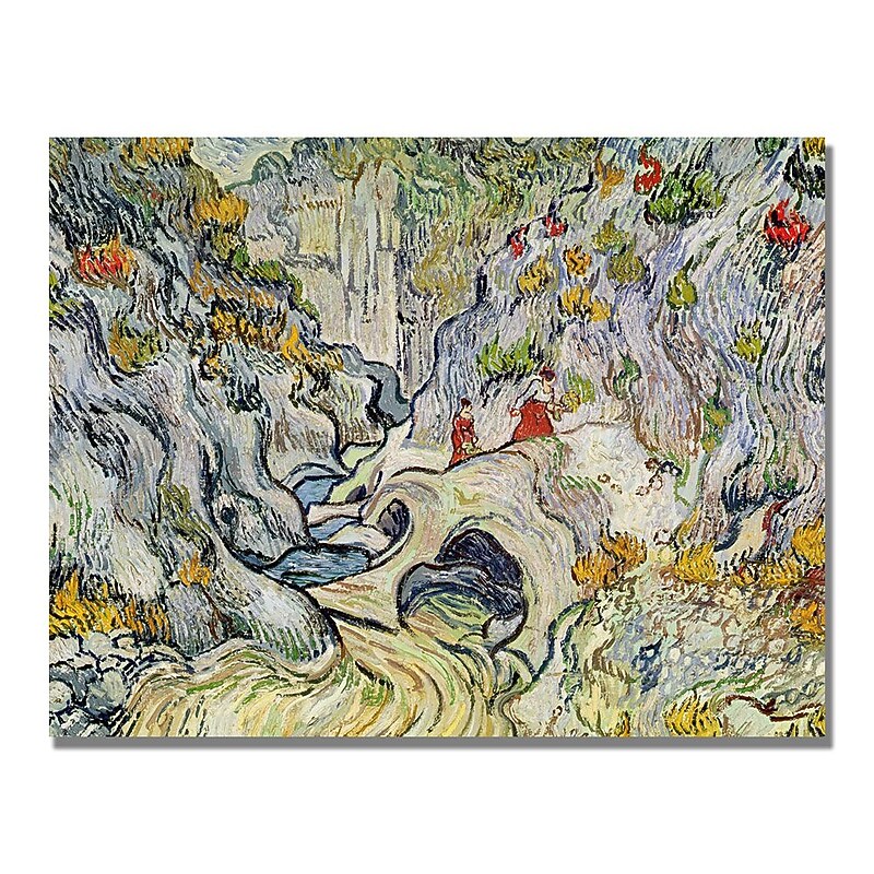 Trademark Fine Art Vincent Van Gogh 'The Ravine of the Peyroulets' Canvas Art image 1