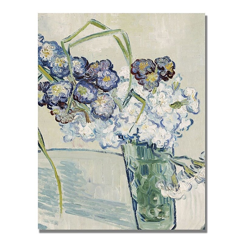 Trademark Fine Art Vincent Van Gogh 'Still Life Vase of Carnations' Canvas Art image 1