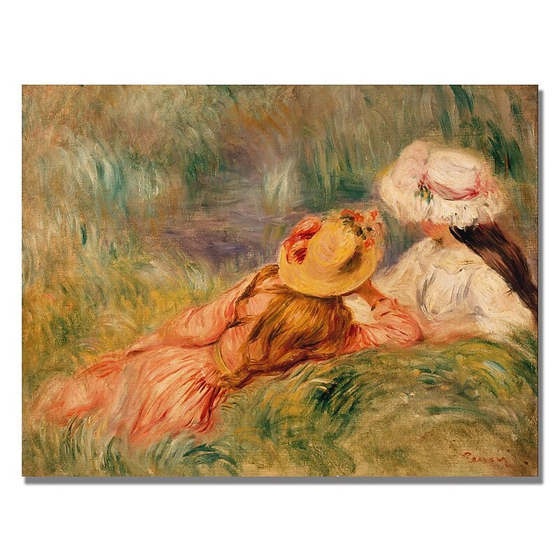 Trademark Fine Art Pierre Renoir 'Young Girls by the Water' Canvas Art 18x24 Inches image 1
