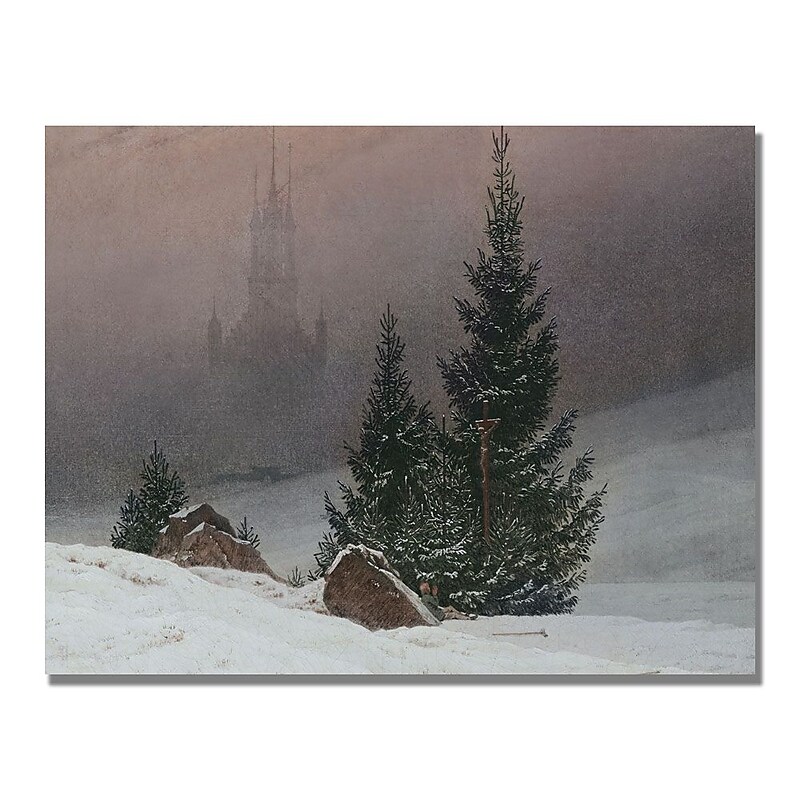 Trademark Fine Art Caspar Friedrich 'Winter Landscape' Canvas Art 24x32 Inches image 1