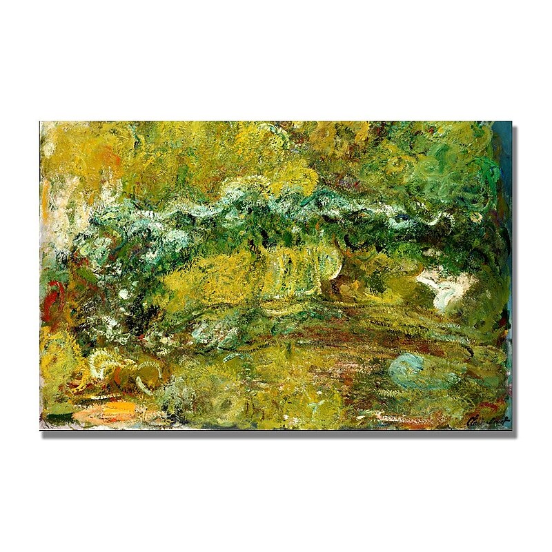Trademark Fine Art Claude Monet 'The Japanese Bridge c.1918-24' Canvas Art image 1