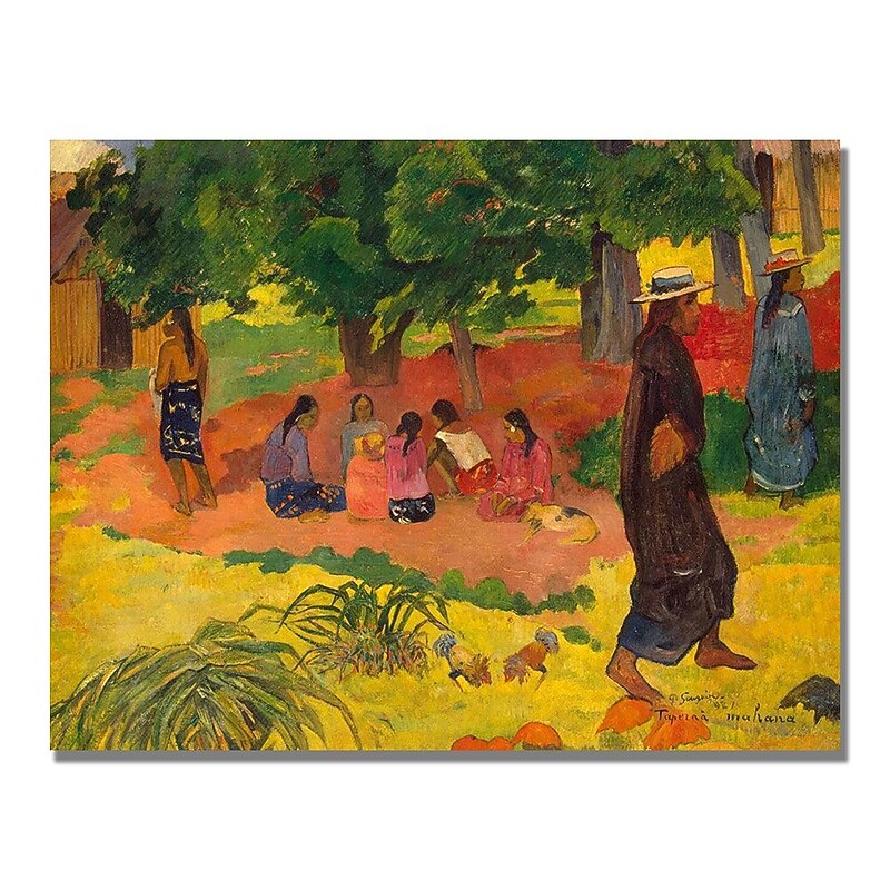 Trademark Fine Art Paul Gauguin 'Taperaa Mahana' Canvas Art 35x47 Inches image 1