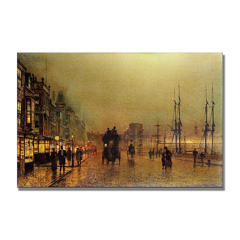 Trademark Fine Art John Grimshaw 'Glasgow' Canvas Art 22x32 Inches image 1