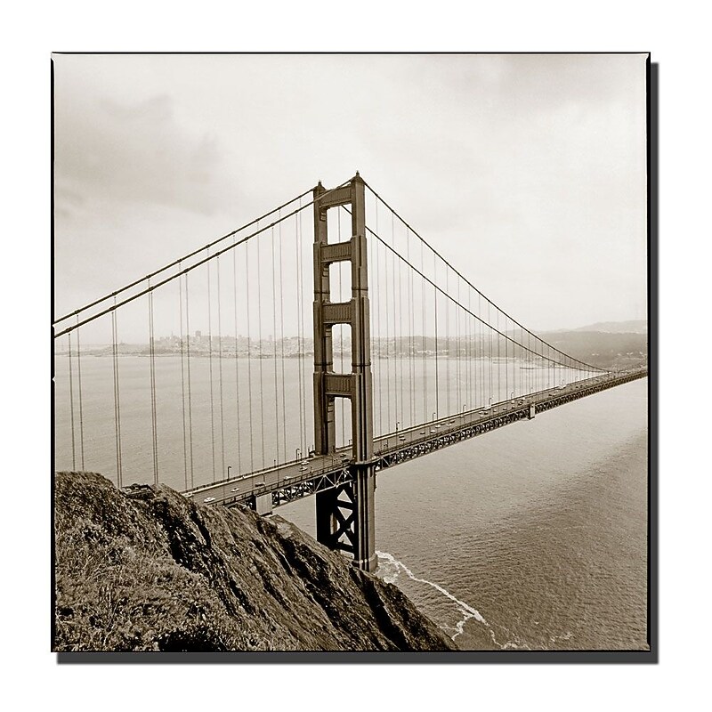 Trademark Fine Art Golden Gate by Preston-Ready to Hang Art 24x24 Inches image 1