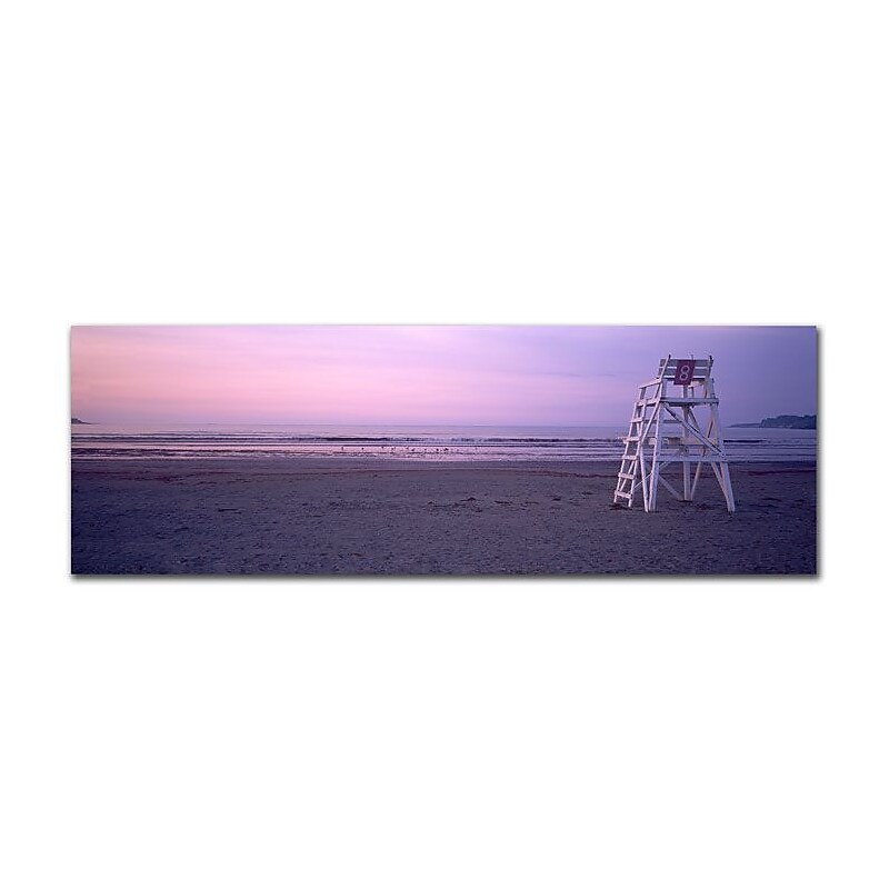Trademark Fine Art Beach Chair by Preston-Ready to Hang Art 14x47 Inches image 1