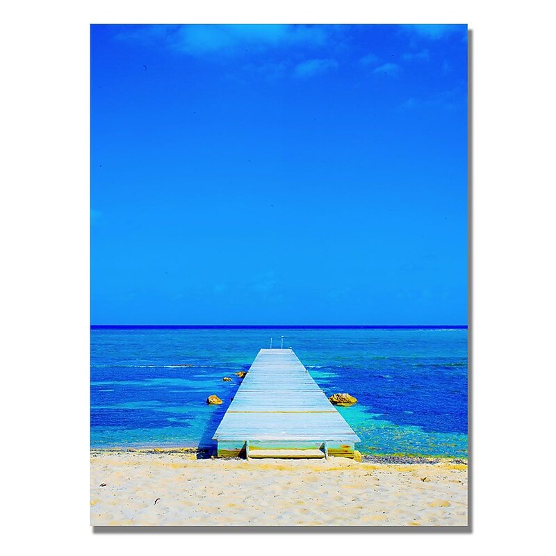 Trademark Fine Art Preston 'Beach-Pier' Canvas Art 35x47 Inches image 1