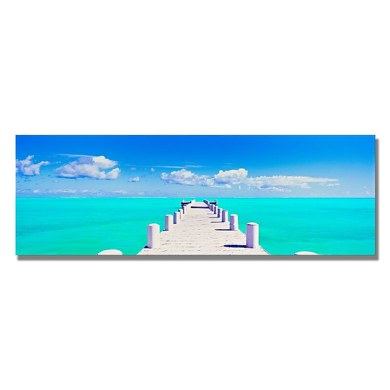 Trademark Fine Art Preston 'Turks Pier' Canvas Art 8x24 Inches image 1