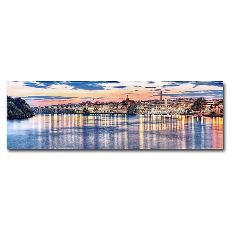 Trademark Fine Art Gregory Ohanlon 'Georgetown Waterfront' Canvas Art 14x47 Inches image 1