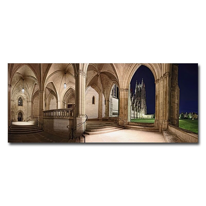 Trademark Fine Art Gregory Ohanlon 'National Cathedral ' Canvas Art 14x32 Inches image 1
