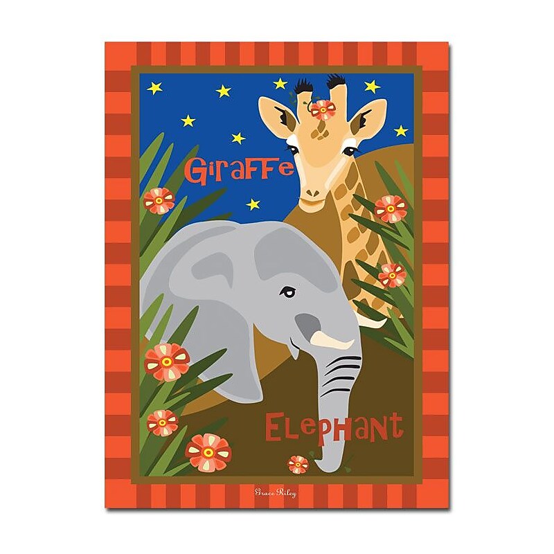 Trademark Fine Art Grace Riley 'Animal Friends' Canvas Art, GR1282A-C1419GG image 1