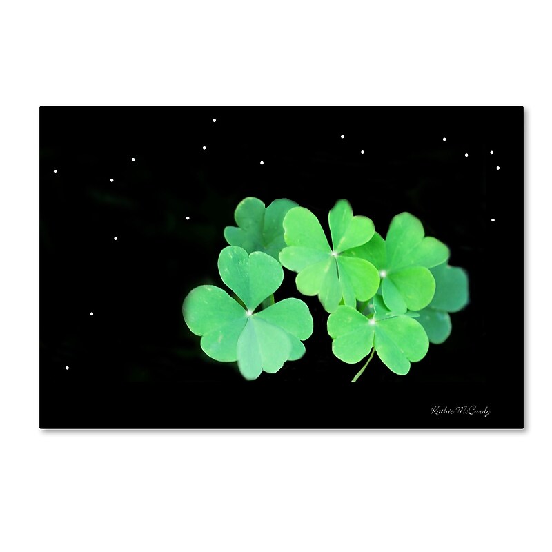 Trademark Fine Art Kathie McCurdy 'Starry Night Clover' Canvas Art image 1