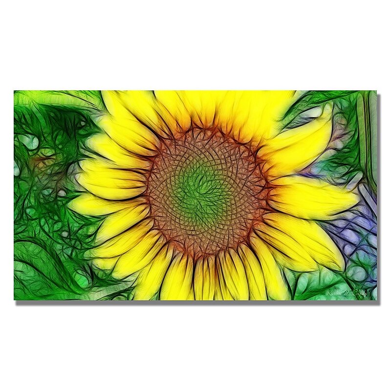 Trademark Fine Art Kathie McCurdy 'Sunflower' Canvas Art 18x32 Inches image 1