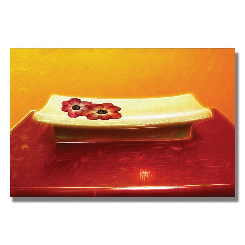 Trademark Fine Art Kathie McCurdy 'Zen Flowers' Canvas Art 16x24 Inches image 1