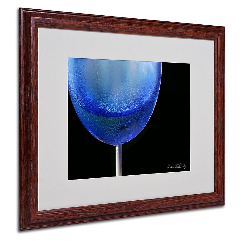 Trademark Fine Art Kathie McCurdy 'Blue Wine Glass' Canvas Art 10x19 Inches image 1