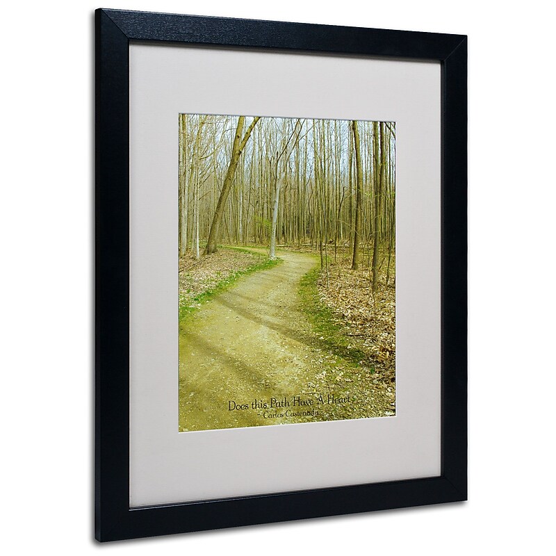 Kathie McCurdy 'Does This Path Have a Heart' Matted Framed - 11x14 Inches - Wood Frame image 1