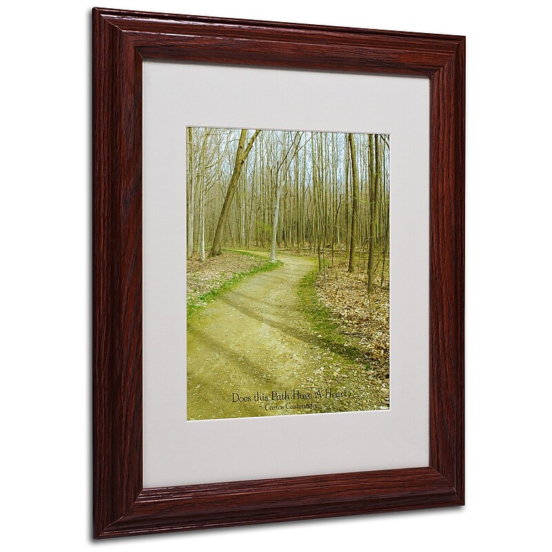 Kathie McCurdy 'Does This Path Have a Heart' Matted Framed - 16x20 Inches - Wood Frame image 1
