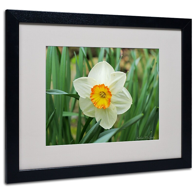 Kathie McCurdy 'Furnace Run Daffodil' Matted Framed Art - 11x14 Inches - Wood Frame image 1