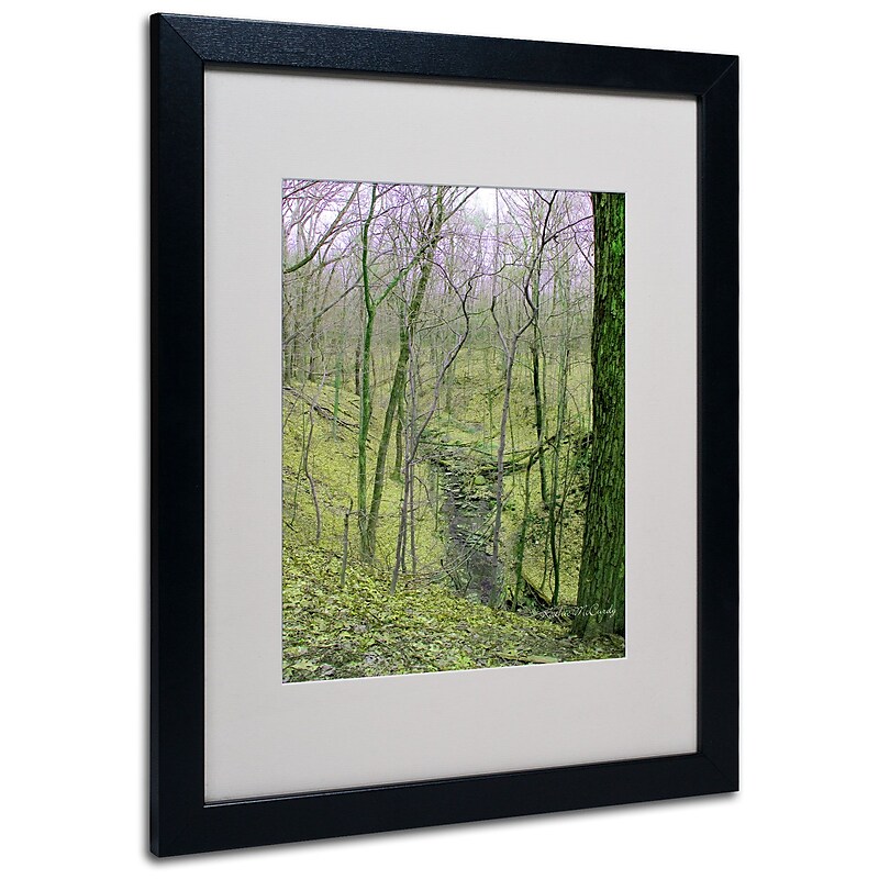 Kathie McCurdy 'Surreal Woods' Matted Framed Art - 11x14 Inches - Wood Frame image 1