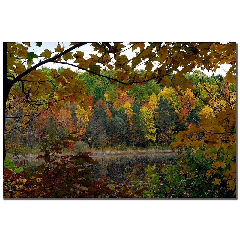Trademark Fine Art Kurt Shaffer 'Golden Lake' Canvas Art image 1