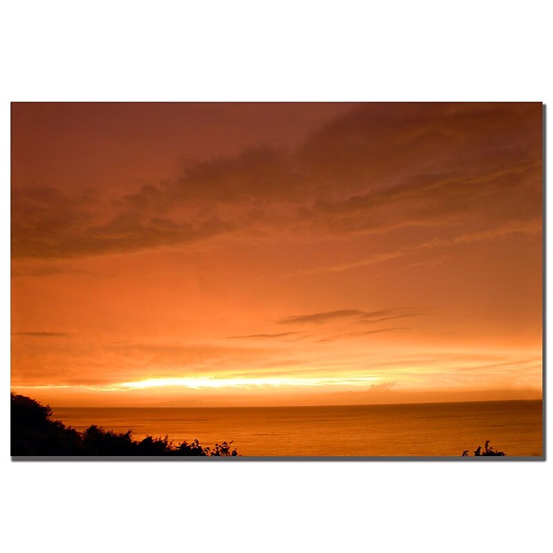 Trademark Fine Art Kurt Shaffer 'Great Lake Sunset' Canvas Art image 1