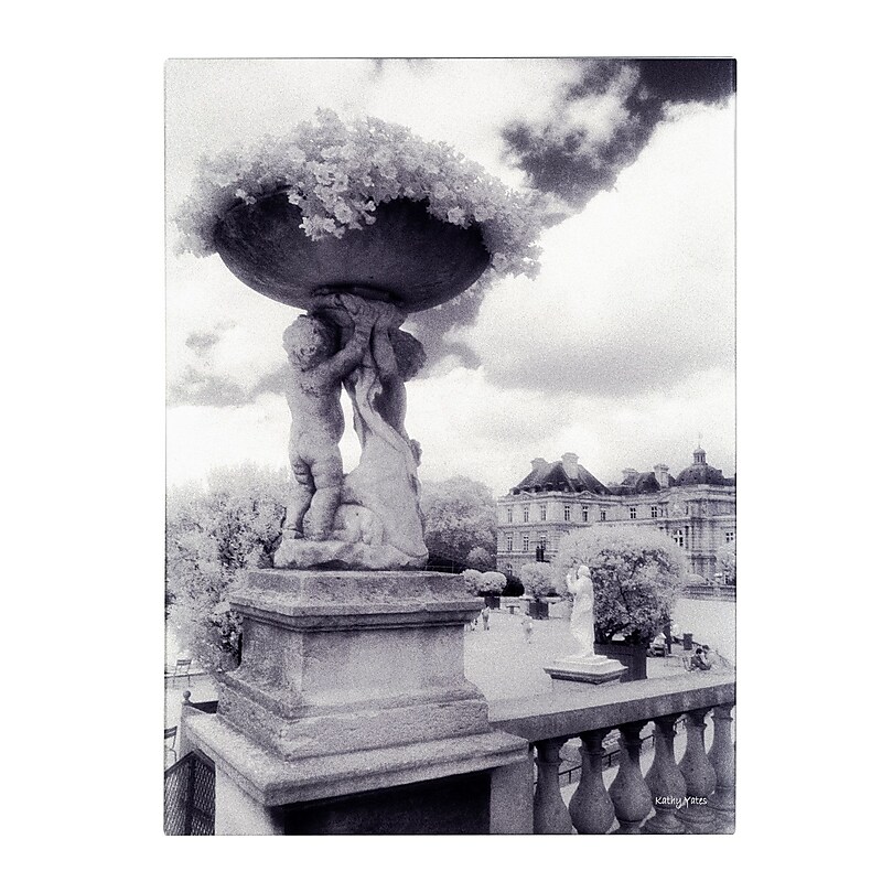 Trademark Fine Art Kathy Yates 'Jardin du Luxembourg' Matted Art Black Frame 11x14 Inches image 1