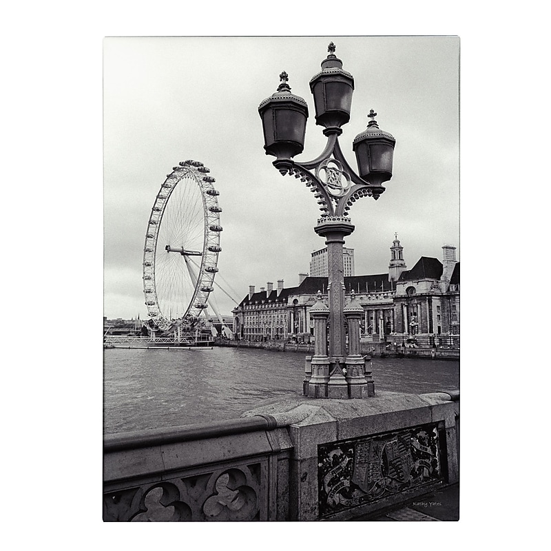 Trademark Fine Art Kathy Yates 'London Eye' Canvas Art 22x32 Inches image 1