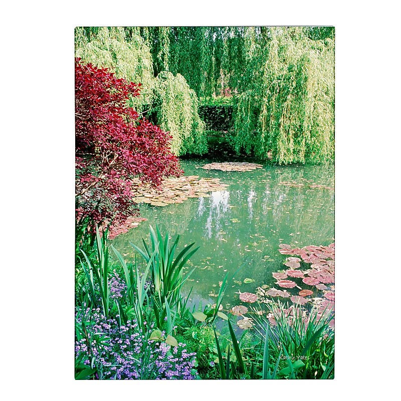 Trademark Fine Art Kathy Yates 'Monet's Lily Pond 2' Canvas Art 22x32 Inches image 1