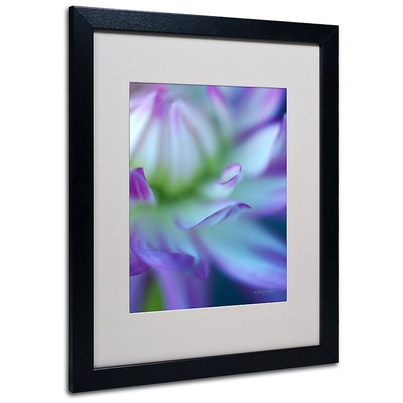 Kathy Yates 'The Color Purple' Matted Framed Art - 11x14 Inches - Wood Frame image 1