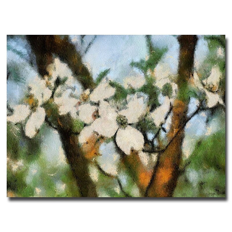 Trademark Fine Art Lois Bryan 'Dogwood Tree' Canvas Art 16x24 Inches image 1