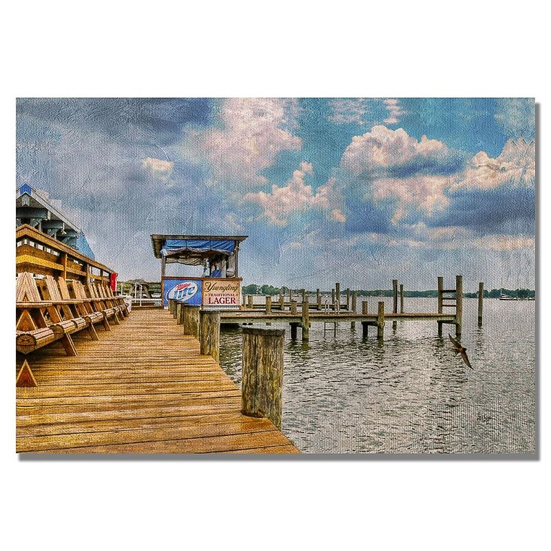 Trademark Fine Art Lois Bryan 'On the Dock II' Canvas Art 16x24 Inches image 1