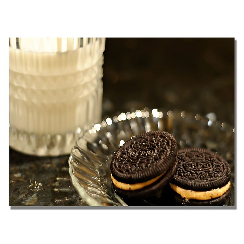 Trademark Fine Art Lois Bryan 'Milk and Cookies' Canvas Art 18x24 Inches image 1