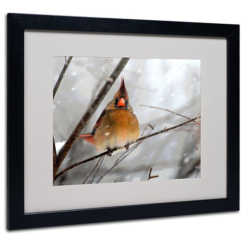 Lois Bryan 'What the...' Framed Matted Art - 11x14 Inches - Wood Frame image 1